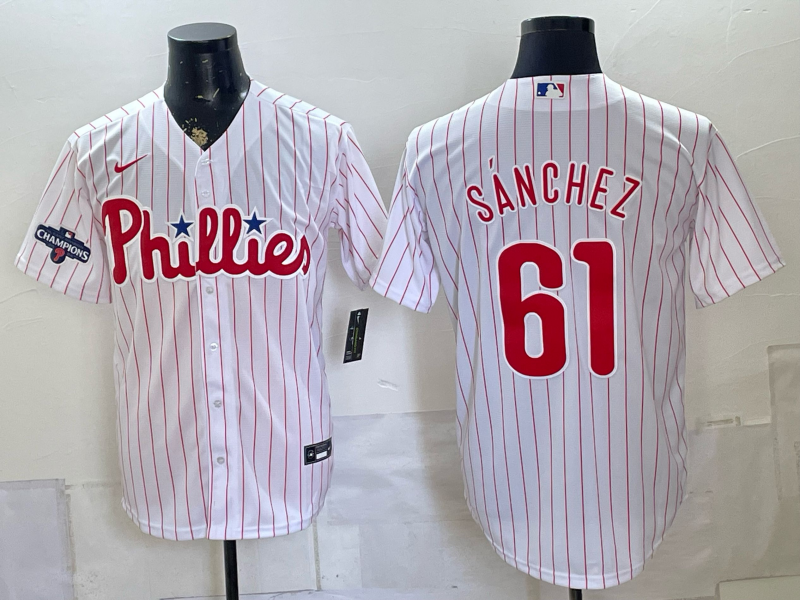 Men 2026 Philadelphia Phillies #61 Sanchez white Game Nike MLB Jersey 0727004->philadelphia phillies->MLB Jersey
